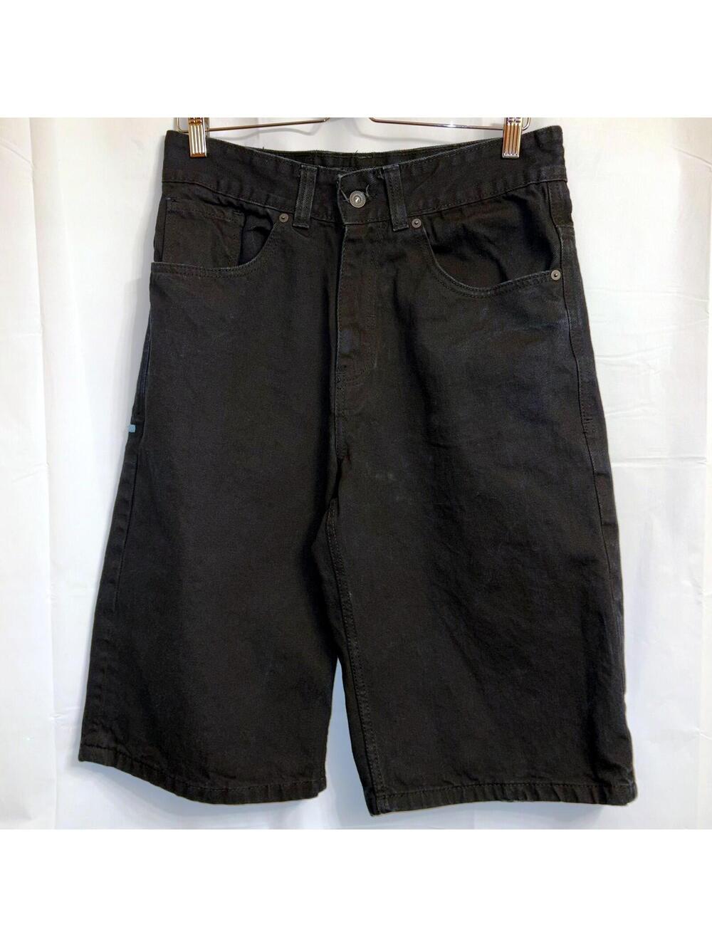 Rocawear Men's Denim Shorts W32 Black Original Fit Embroidered Logo 14" Inseam